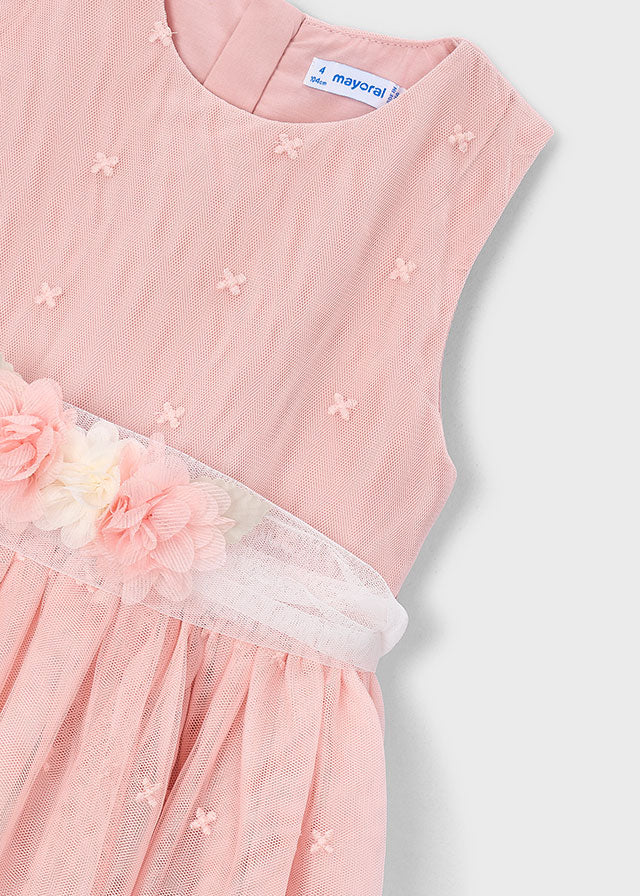 Embroidered tulle dress